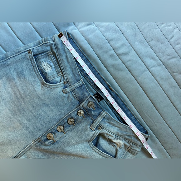 Rewash Distressed Jeans Light Wash Blue Denim 100% cotton - Picture 8 of 9